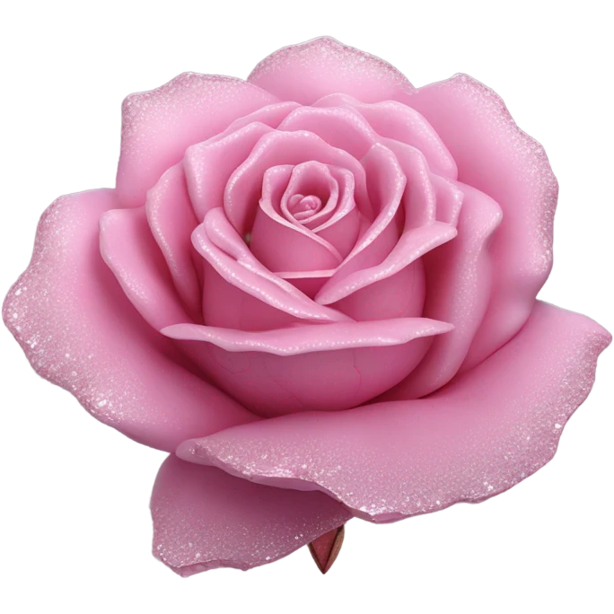 Pink crystallized rose  emoji