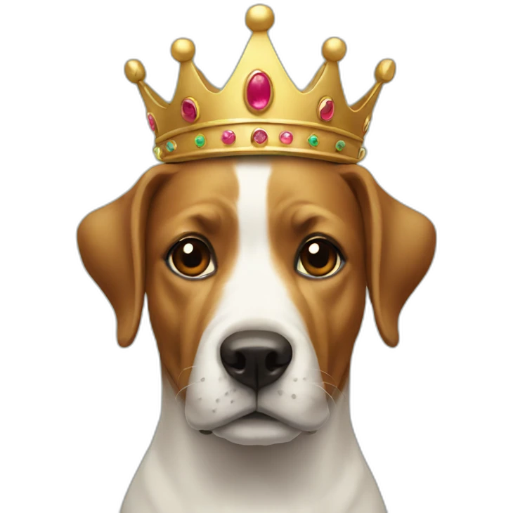 dog with a crown emoji