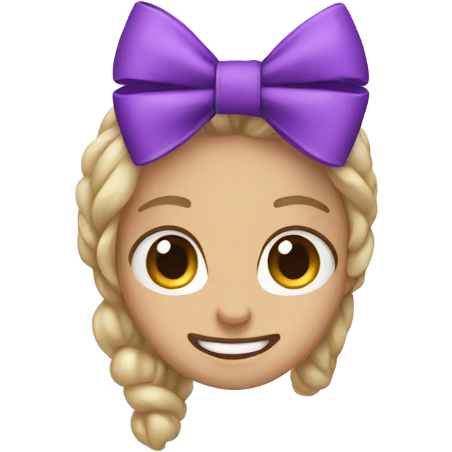 Purple bow emoji