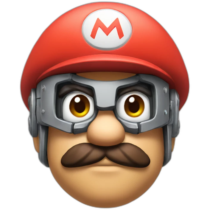 Cyborg Mario emoji emoji
