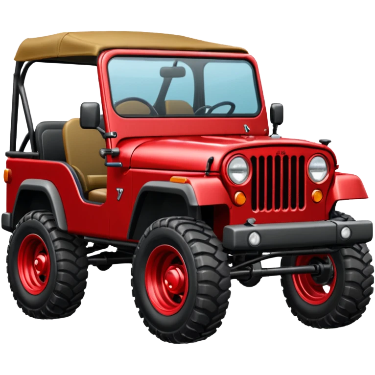 Red colour thar jeep emoji