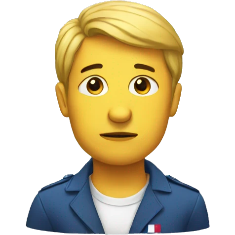 Pensive french emoji