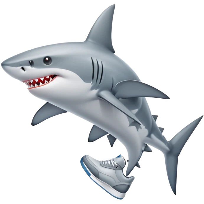Shark with trainers emoji