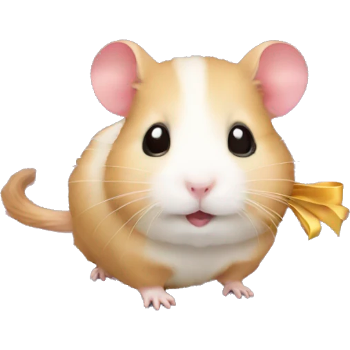 hamster with bow emoji