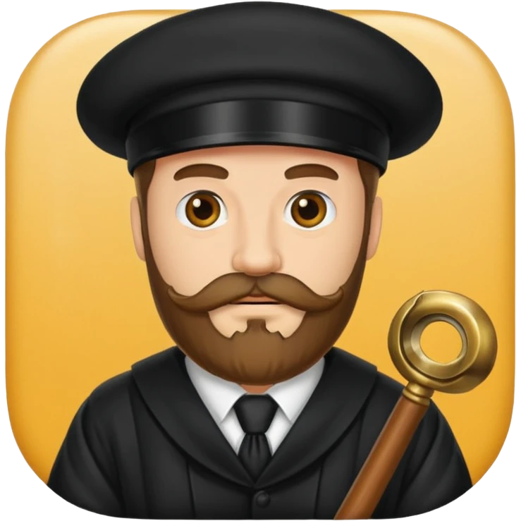 I need a man judge with beard and moustache emoji