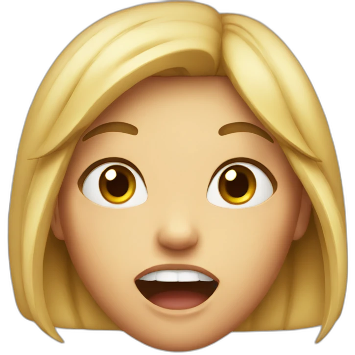 girl open mouth emoji