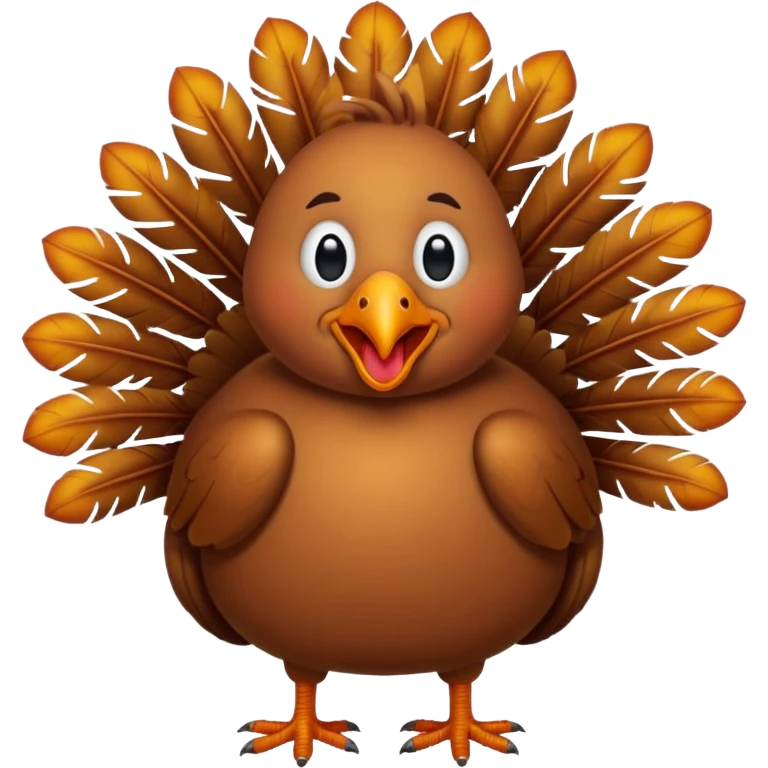 Thanksgiving silly turkey emoji