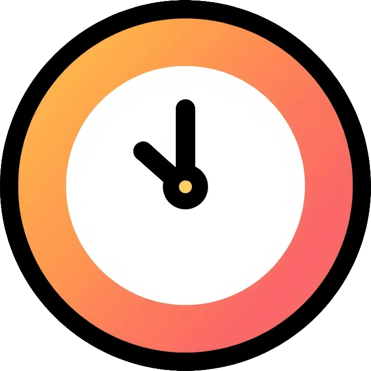 Clock face showing exactly 2 o'clock emoji