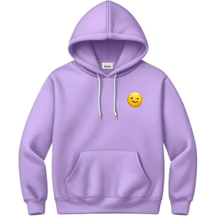 pastel purple hoodie outfit flatlay emoji