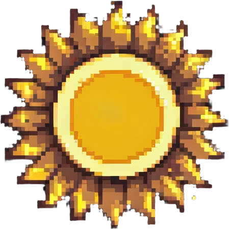 sun with sunlight shining at its side emoji