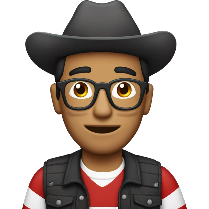 The where’s Waldo character if he was Mexican emoji
