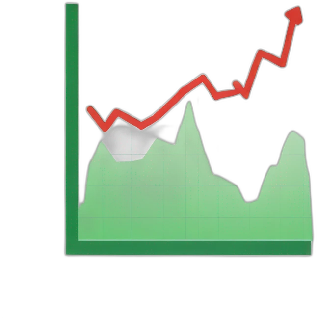 green and red line chart emoji