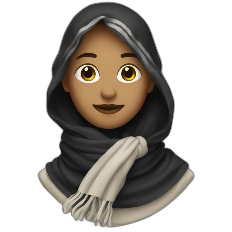 black scarf emoji