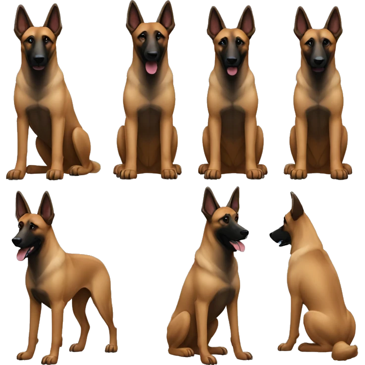 Belgian Malinois Dog Breed Full Body emoji