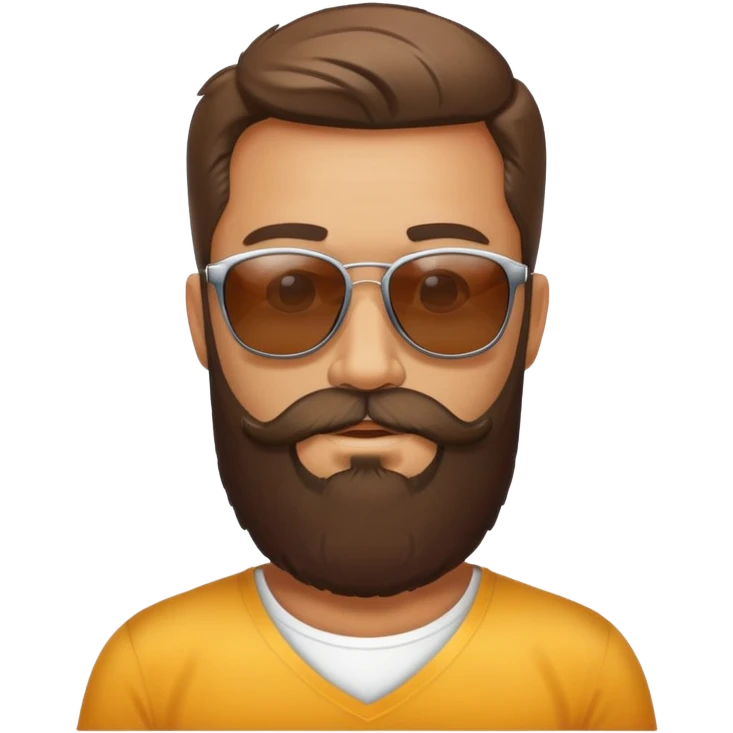 bearded man in sunglasses portrait emoji