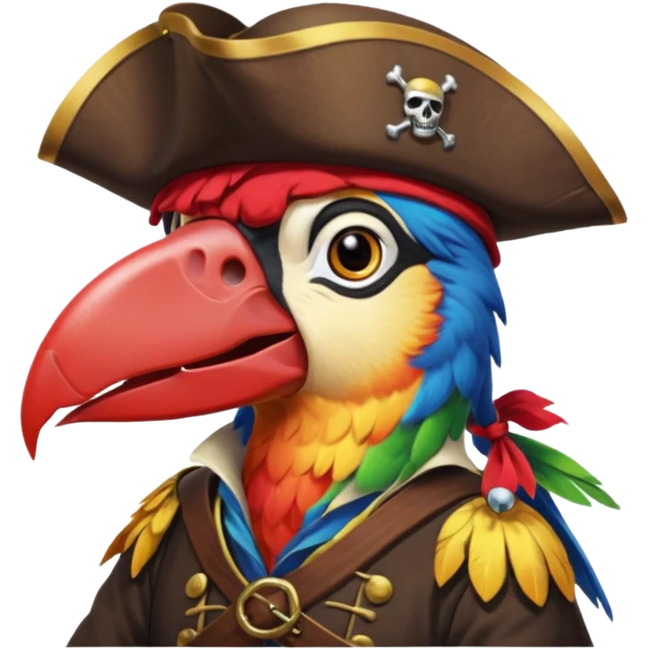 pirate and parrot emoji