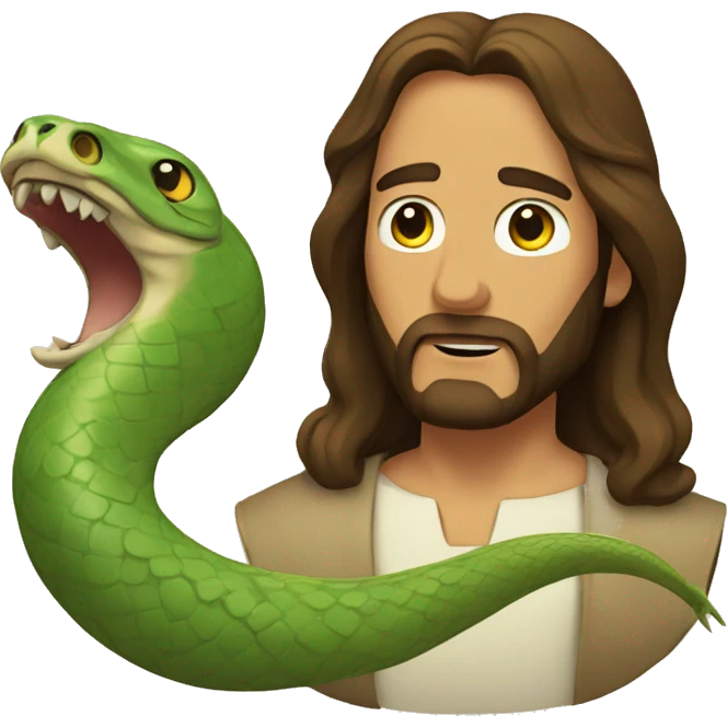 jesus and snake emoji