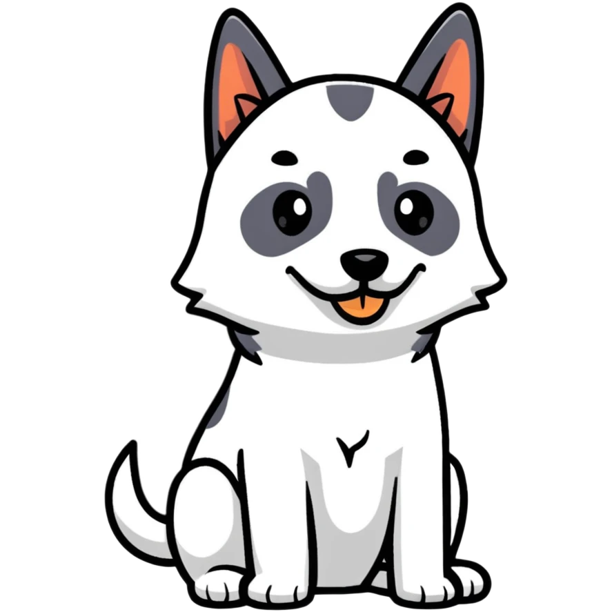 playful dog emoji