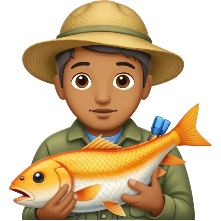 The fisherman with the fish emoji