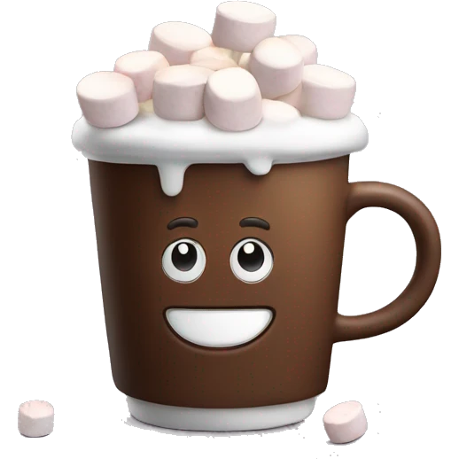 Coffee with marshmallows  emoji