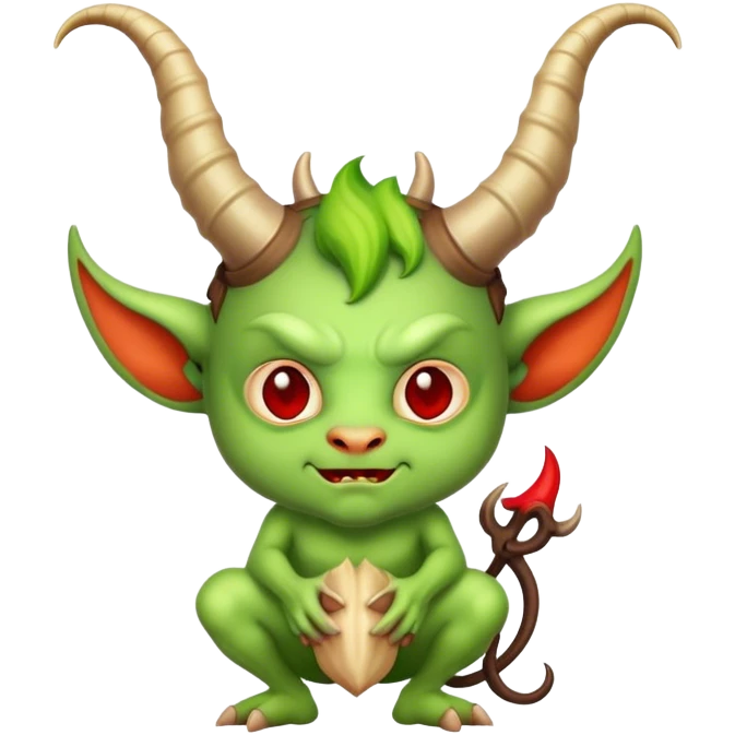 Leprachaun imp with horns emoji