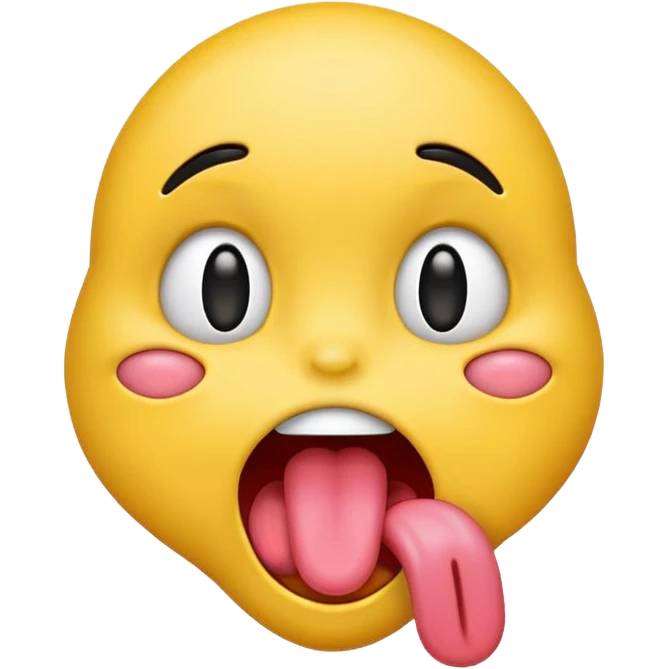 emoji with tongue out and drooling emoji