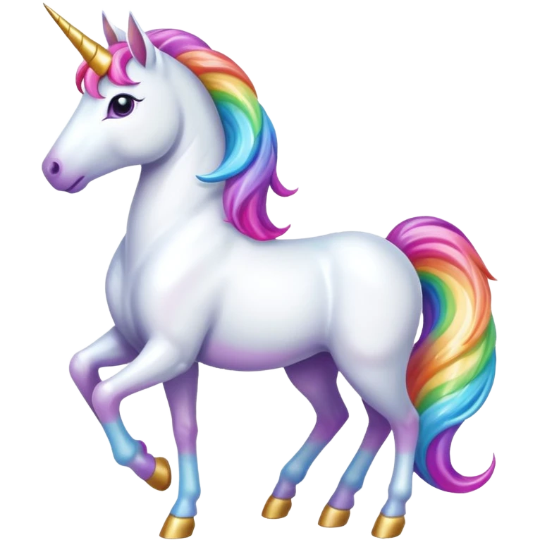 Unicornio sexy y colorido emoji