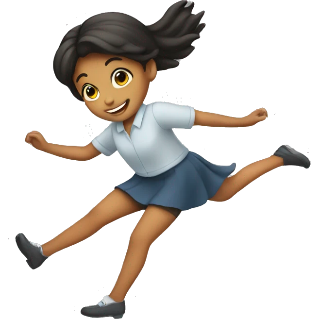 A girl flying emoji