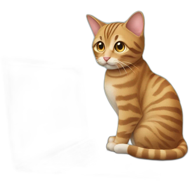 a tabby cat and a laptop emoji