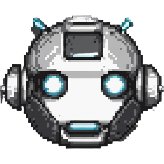 steel round robot face emoji
