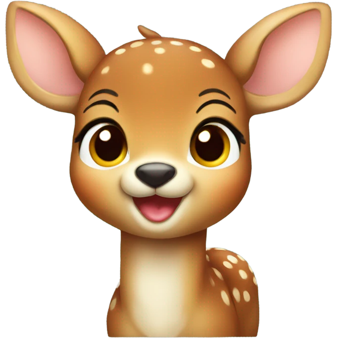 cute baby deer smiling emoji