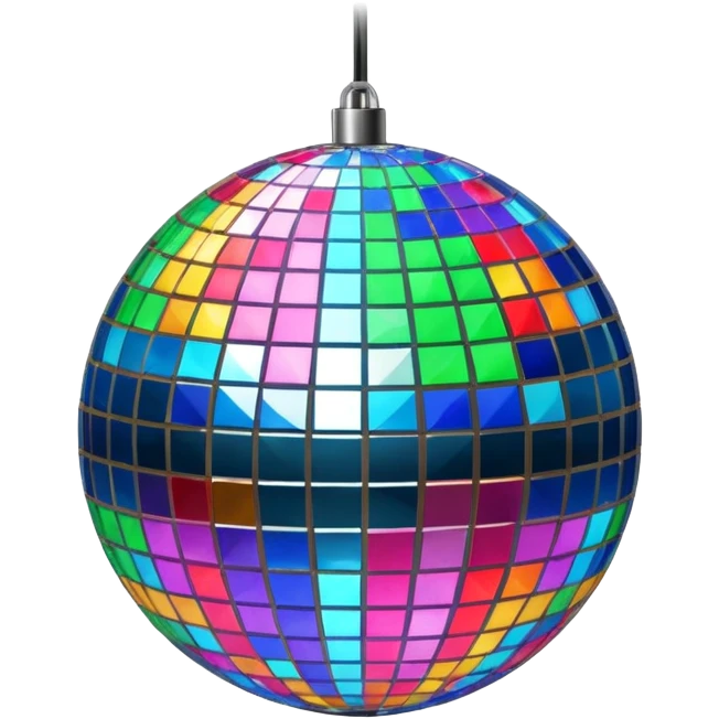 a disco ball with dancing lights emoji