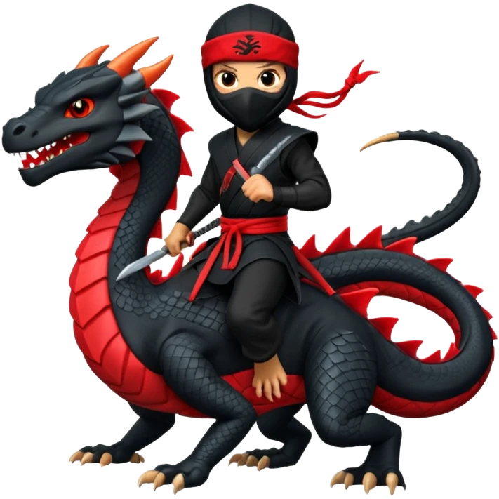 ninja on a dragon emoji
