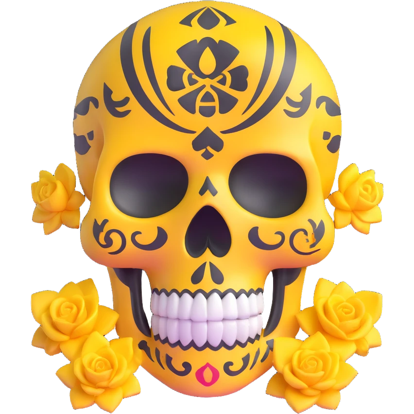 WuTang sugar skull with wu-tang symbol emoji
