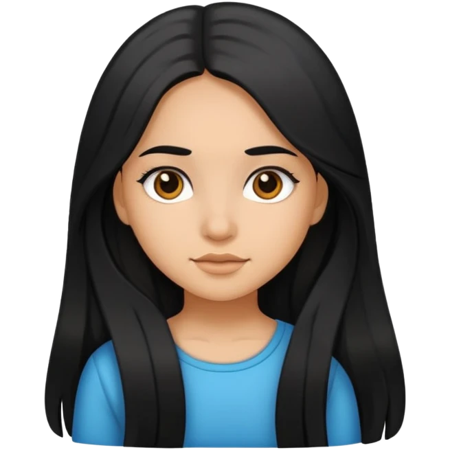 Hispanic girl with long hair emoji