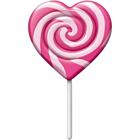 Pink heart lollipop emoji