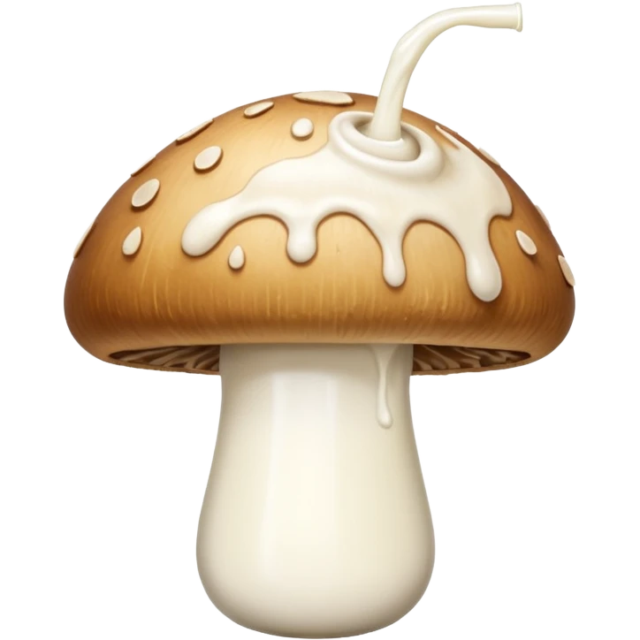 skin toned mushroom squirting milk from its top. emoji
