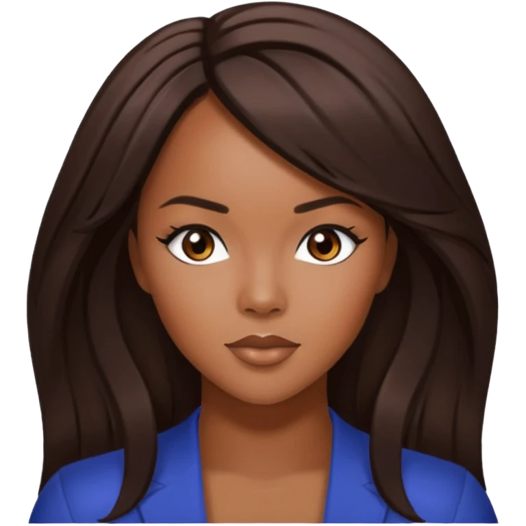 LeToya Luckett with long dark brown hair emoji