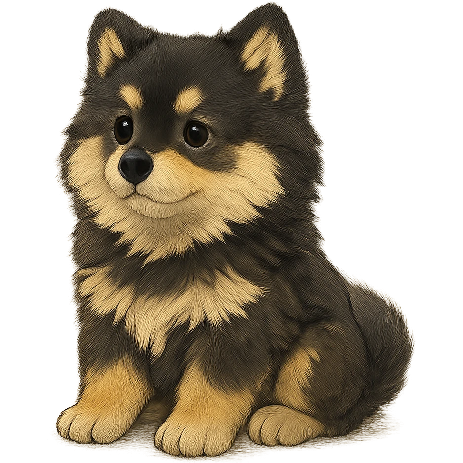 cute finnish lapphund puppy emoji