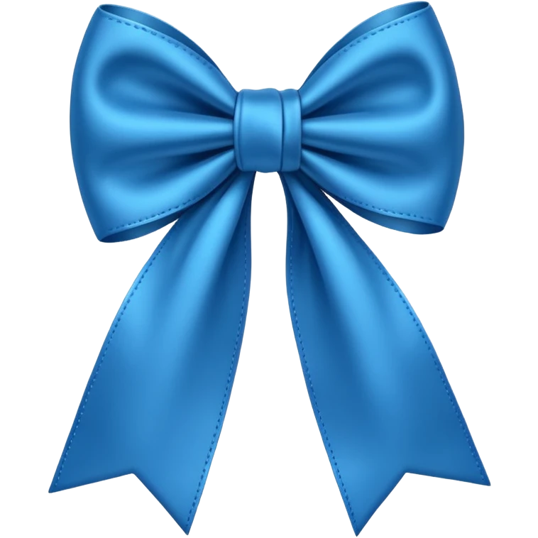 Blue bow emoji