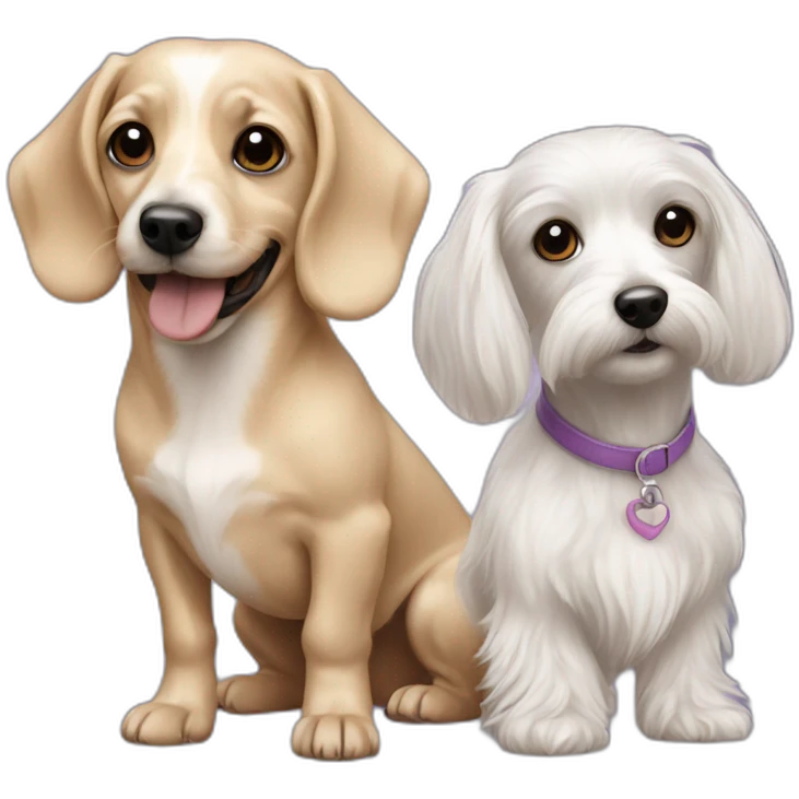 maltese and dachshund emoji