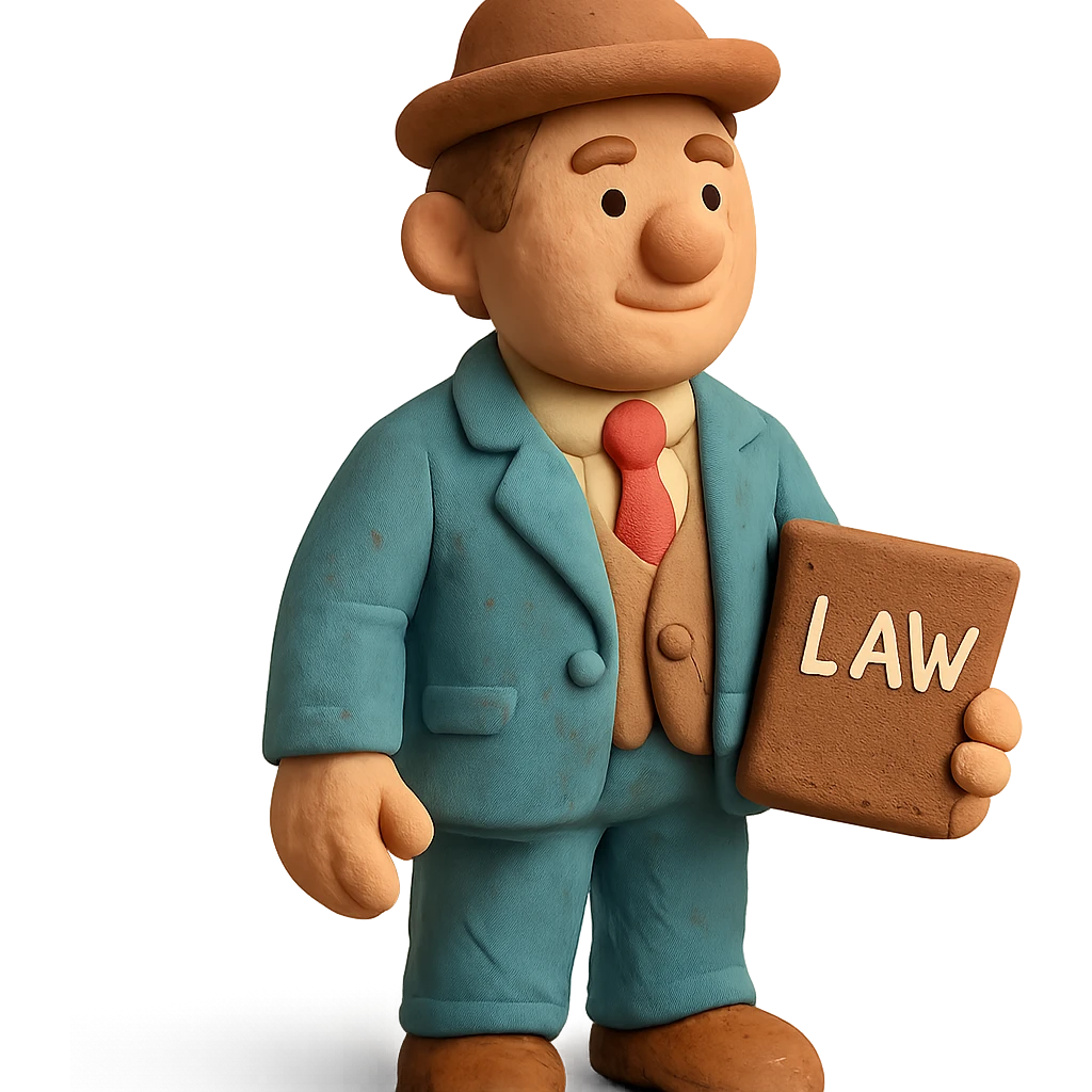 claymation-style lawyer with a matte, plasticine look and pastel colors emoji