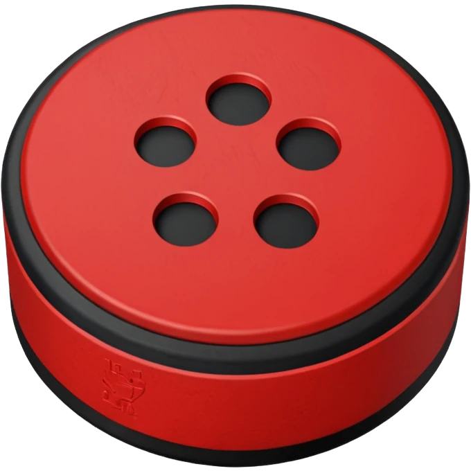 Hockey red and black emoji
