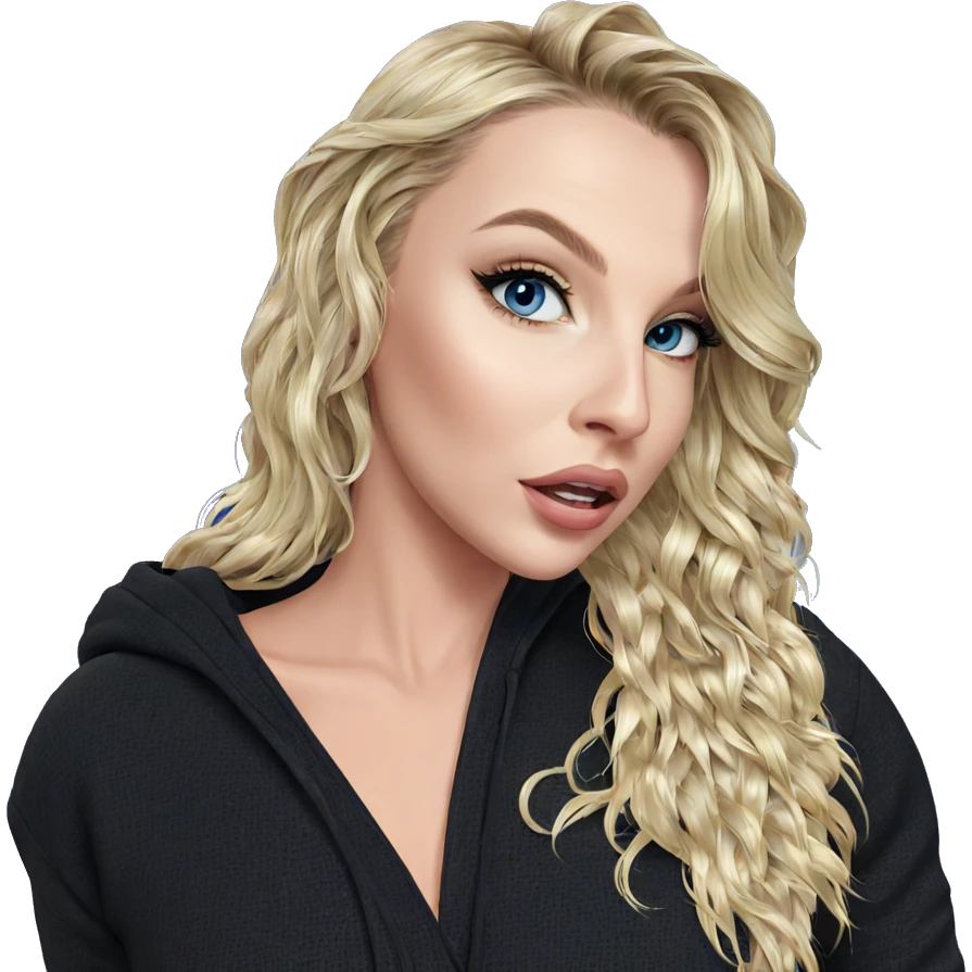 blonde girl with blue eyes emoji