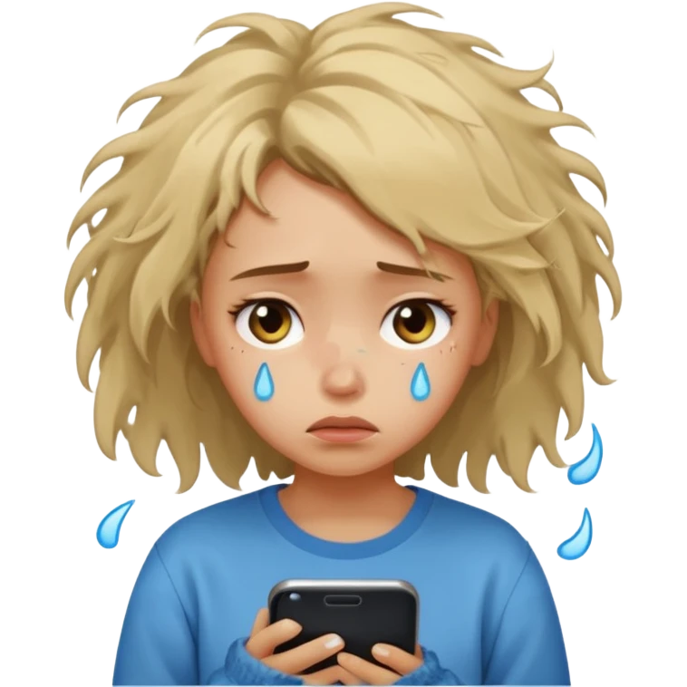 دختر که ناراحته داره تو گوشی میچرخه emoji
