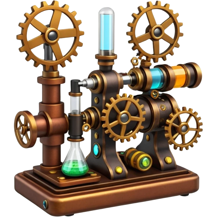 science, chemicals, mechanical gears, steampunk, electronics, resistors, ic, physics, microscope, nuclear model, radioactivity emoji