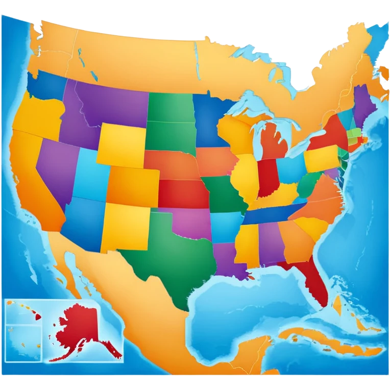 a map of the United States emoji