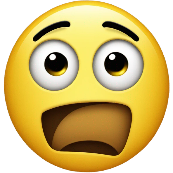 Yellow round confused emoji  emoji