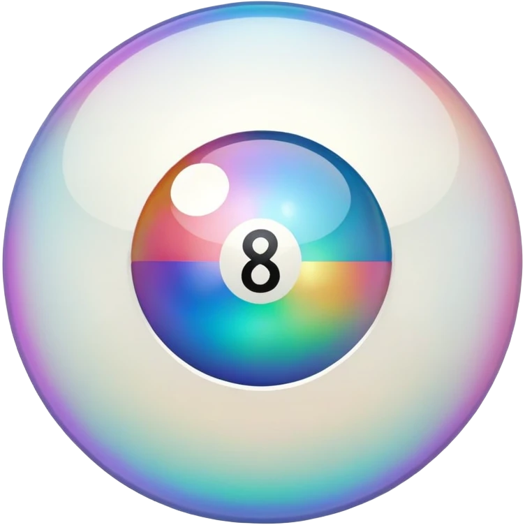 iridescent pearl 8 ball emoji