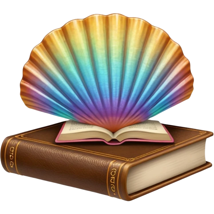 The shell is open + book emoji